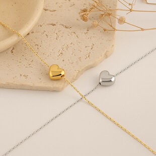Cross-Border Fashion Transfer Heart Titanium Steel Necklace High-End Light Luxury Versatile Simple Exquisite Light Luxury 18K Jewelry