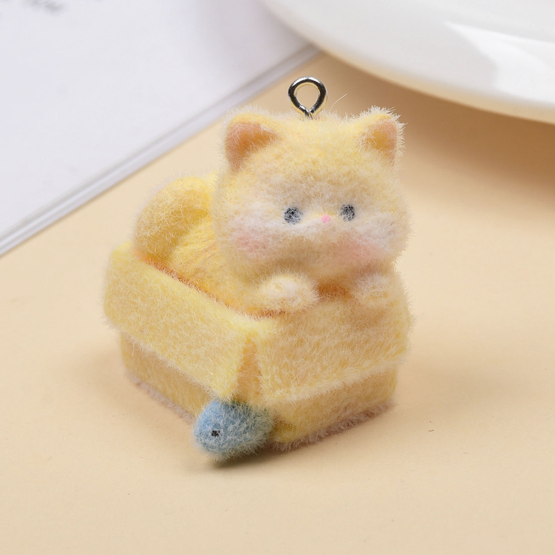 植毛猫ペンダント漫画かわいい樹脂ペンダント DIY 手作りジュエリーペンダントアクセサリー材料卸売|undefined