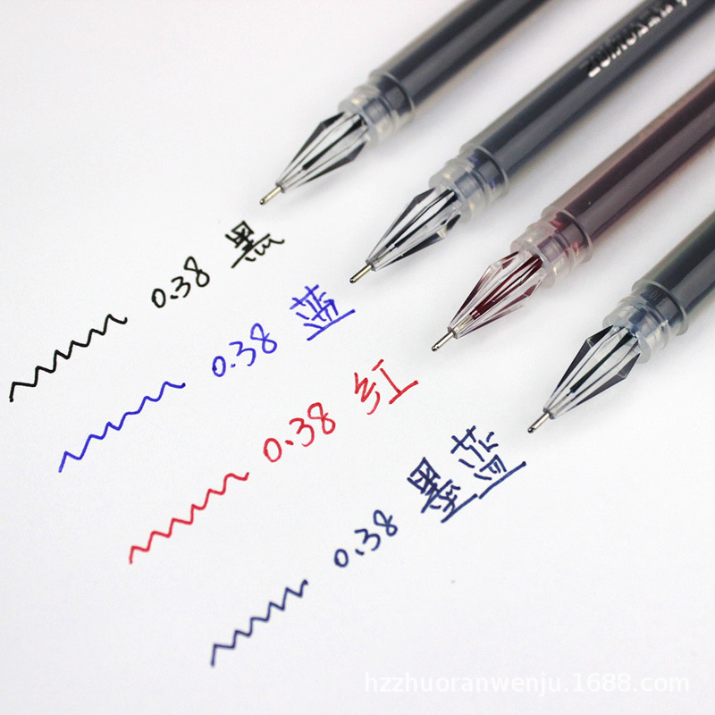 Diamond Pen Gel Pen 0.38mm Large Capacity Water Pen Black Red Blue Sign Pen Ink Blue Student Pen