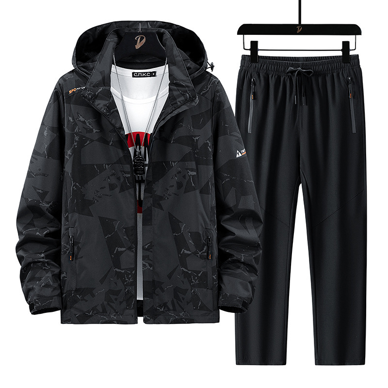 Ensemble de sport décontracté pour homme 2026 : veste fine à capuche et pantalon deux pièces (grandes tailles)._voghion.com