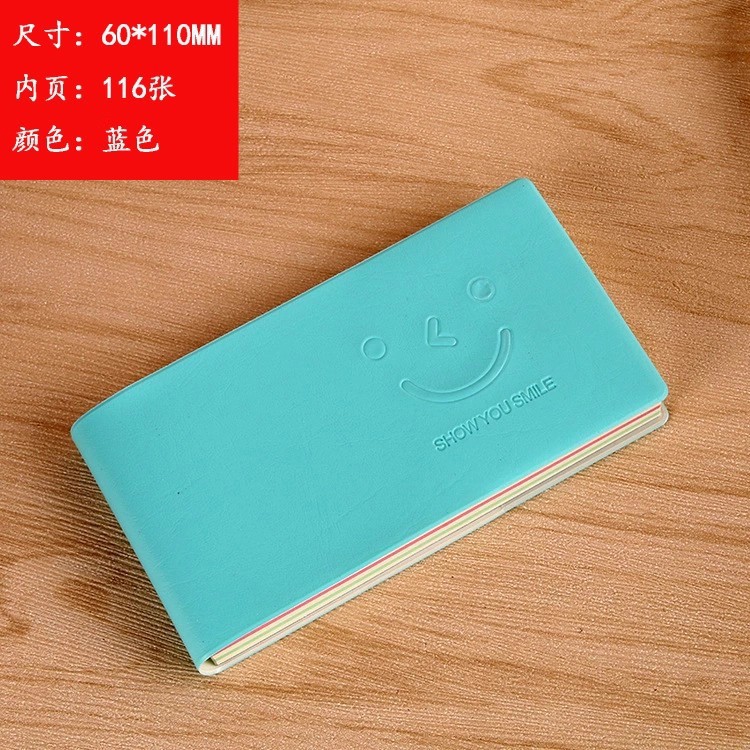 Cutie coreano sonriente cuaderno papelería mini larga cuaderno de notas portátil puede DZLOGO