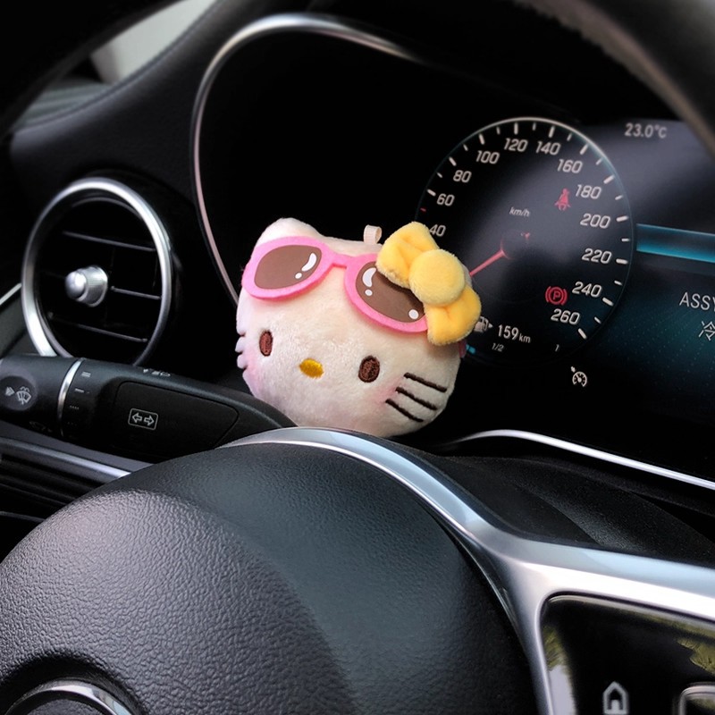 Cute Cartoon Kitten Car Fender Decoration Car Ornaments Female Car Plush Doll Wiper Turn Signal