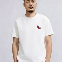 2026夏季小马刺绣纯棉短袖t恤男宽松半袖ins学生大码体恤男衣服