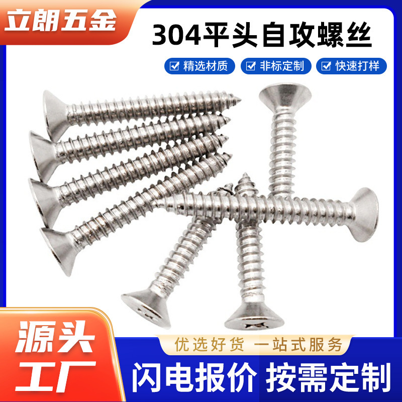 High-End Furniture and Electronic Equipment Special Corrosion-Resistant and Rust-Proof Stainless Steel Gb846 Cross Countersunk Head Self-Tapping Screws