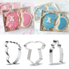 1pc Stainless Steel Baby Shower Cookie Molds Baby Footprint