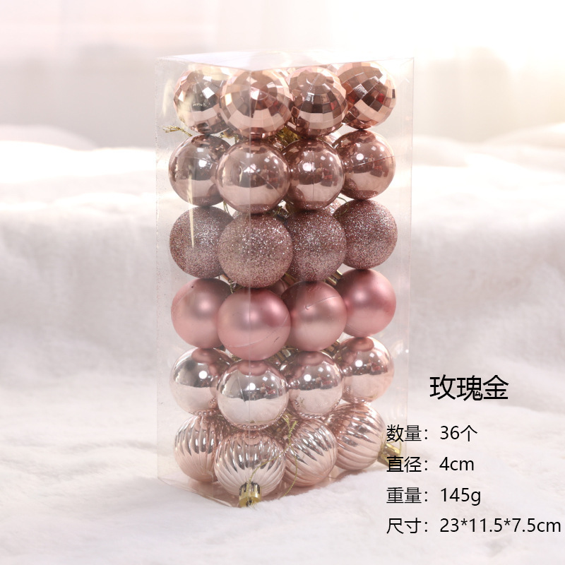 2025 nuevas decoraciones de Navidad pintadas cabañas árbol de Navidad colgante rojo y blanco bola de Navidad al por mayor