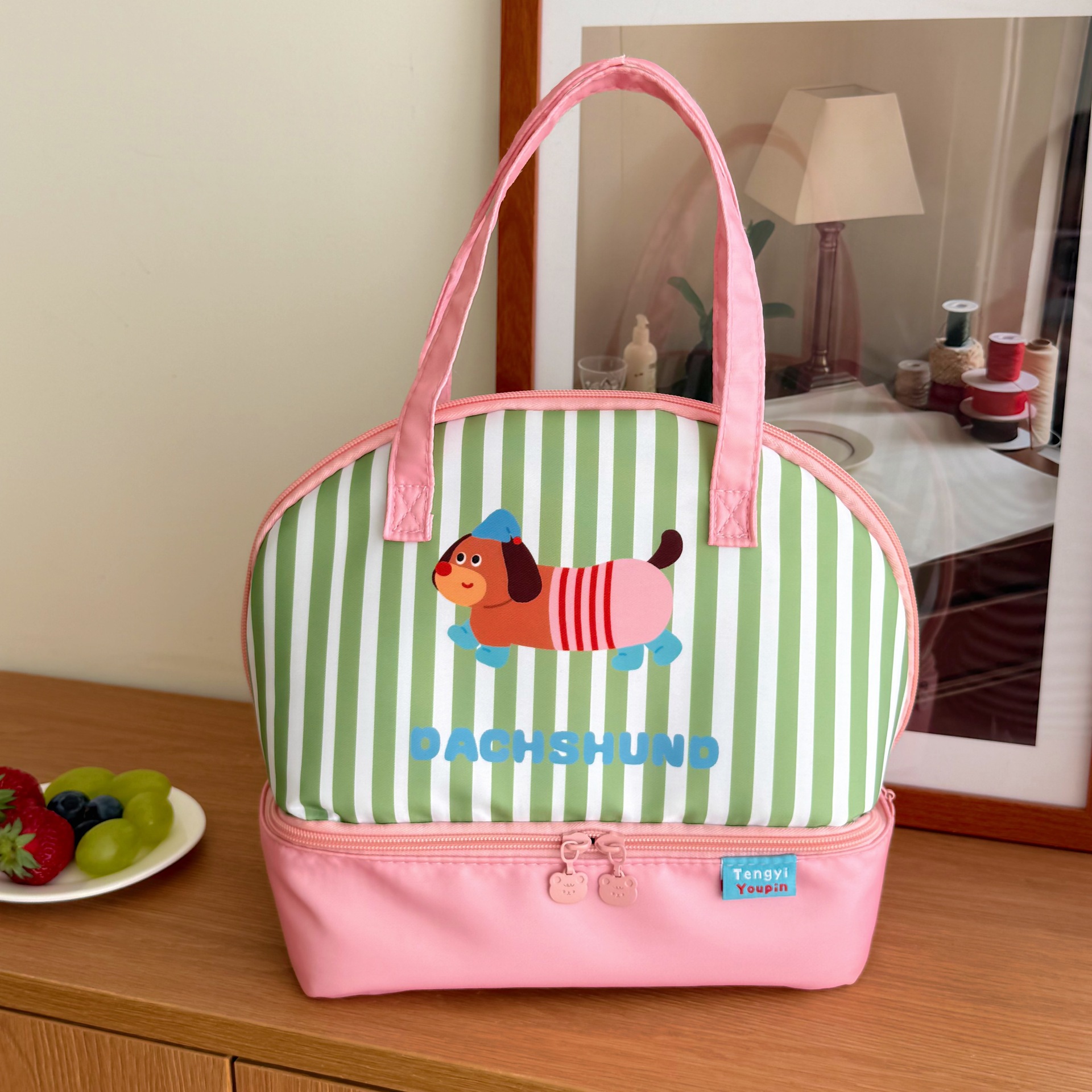 Nueva bolsa de almuerzo portátil de dibujos animados lonchera bolsa de aislamiento bolsa de almuerzo estudiante espesado papel de aluminio bolsa de almuerzo de aislamiento de almacenamiento