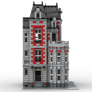C4274 Modular Building with Gray Exterior and Red Interior 4007 Particle Count