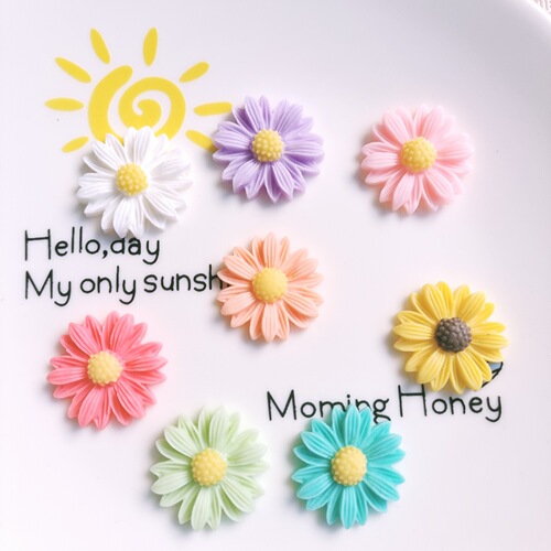 diy mobile phone jewelry accessories sunflower daisy dust plug resin accessories hair accessories diy materials