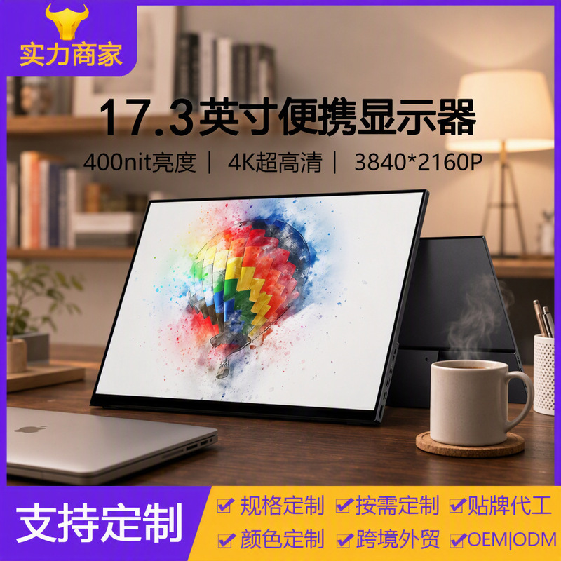 Customized Portable Monitors with Multiple Sizes Available, 4K Touch Screen, Type-C One-Line Connection, Foreign Trade Oem Secondary Screen Customized Portable Monitors with Multiple Sizes Available, 4K Touch Screen, Type-C One-Line Connection, Foreign Trade Oem Secondary Screen