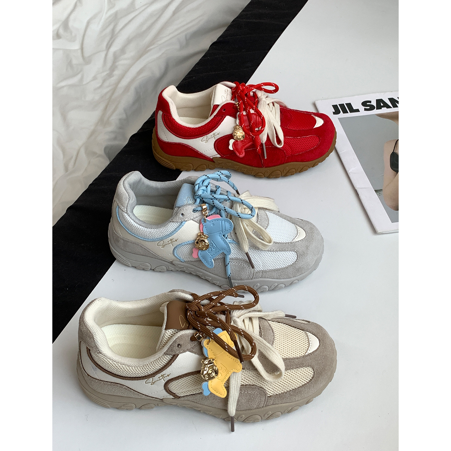 远益鞋行 2026春季新款厚底复古百搭休闲运动鞋女鞋MIS-3781