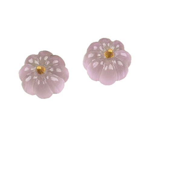 Cartoon fruit and vegetable luminous small ornaments three-dimensional pumpkin radish diy jewelry resin accessories car micro landscape ornaments
