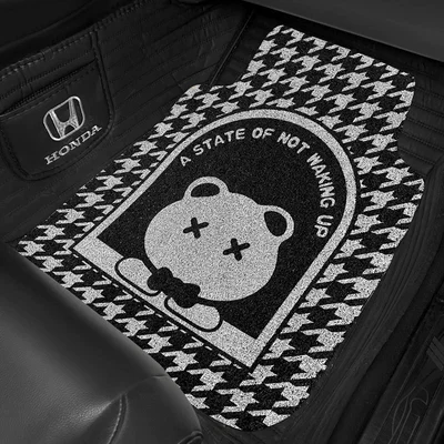 mat Universal, Universal Foot Pad - houndstooth-bear-front-pad