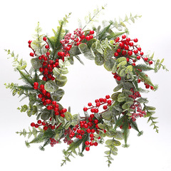 60cm Christmas decoration simulated artificial wreath door hanging wall-mounted Easter North and South America Amazon