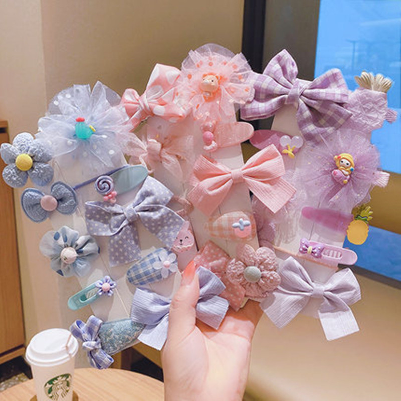 Korean New Children's Barrettes Princess Suit Hair Accessories Girls' Mesh Shredded Hairpin Cute Baby Does Not Hurt Hair Accessories