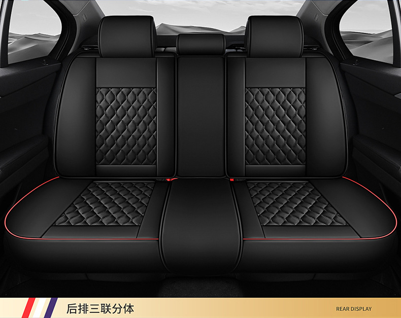 25 New Export Models Lingge Full Leather Fixed Lumbar Support Car Seat Cushion Four-Season Universal Seat Cushion Seat Cover Wholesale