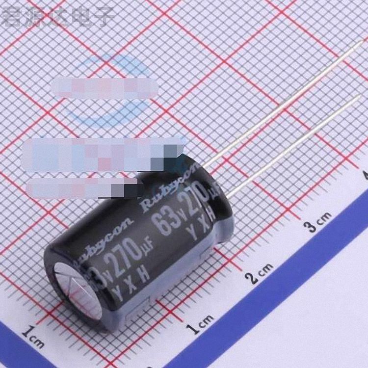 63YXH270MEFC12.5X20描述270uF 63V电解电容器