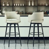 Барный стул, итальянский минималистичный, легкий, роскошный, элитный стул для стойки регистрации, высокий стул для отеля, домашний стул со спинкой, высокий табурет, барный стул