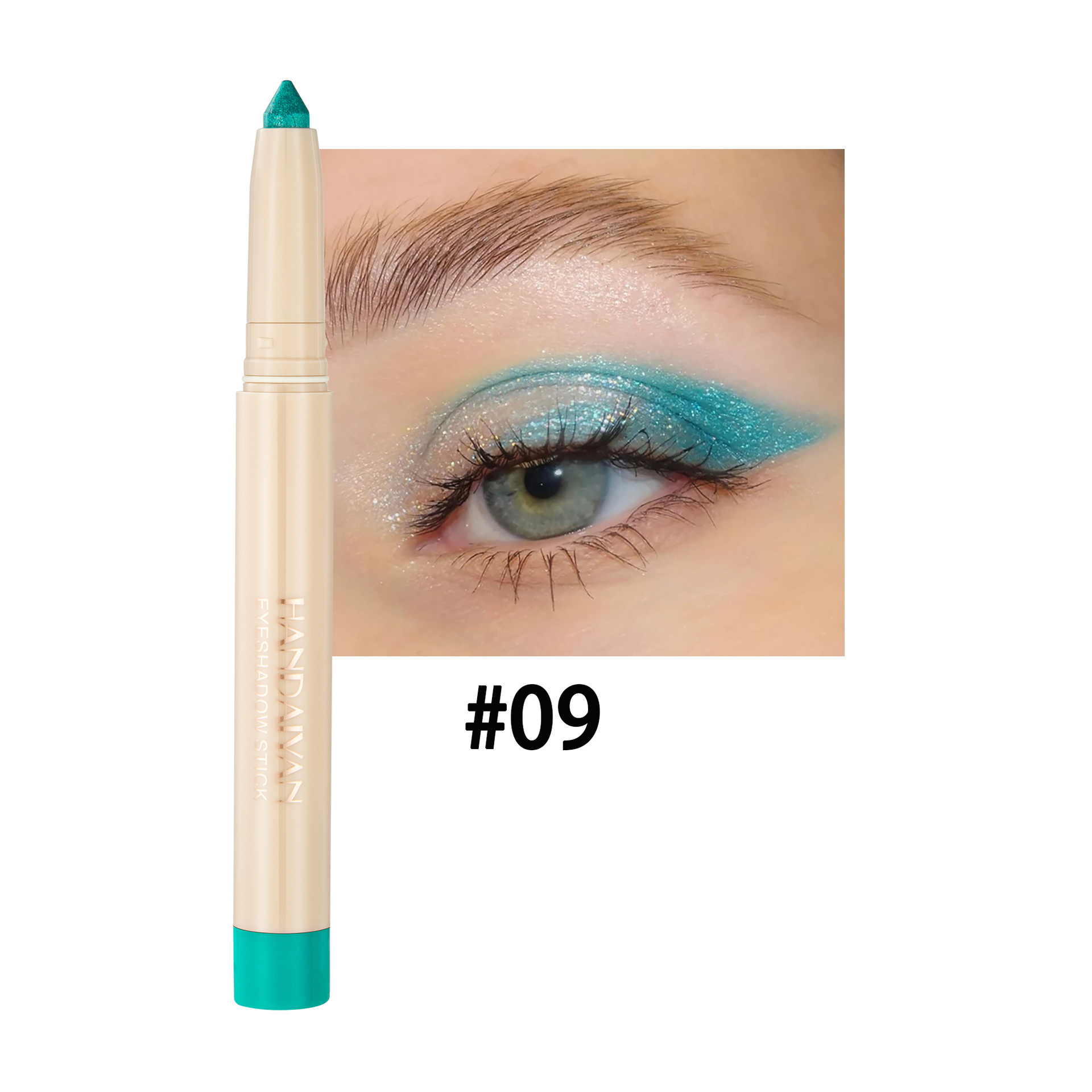 Handaiyan venta transfronteriza caliente, Han Qiang, club nocturno de maquillaje, lápiz de sombra de ojos de seda de seda de doble propósito, barra de lápiz de delineador de ojos cortable image 14