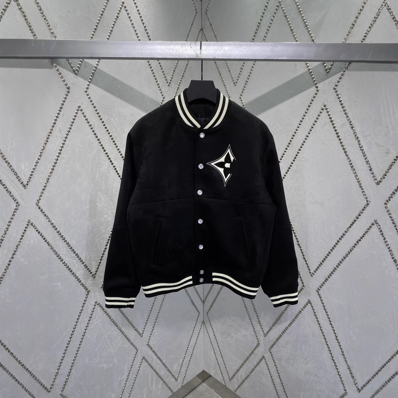 High-Quality 24 Autumn and Winter New Crystal Inlaid Sheepskin Pilot Jacket Trendy Baseball Jacket