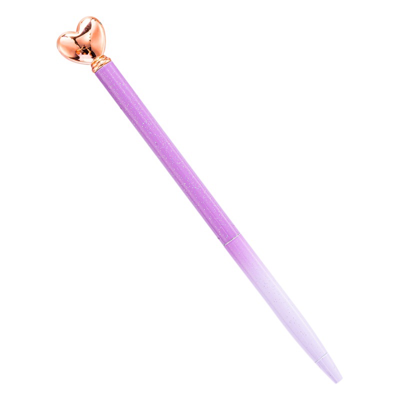 Bolígrafo de forma de amor en stock al por mayor pluma de metal regalo creativo pluma de publicidad impresión LOGO amor bolígrafo