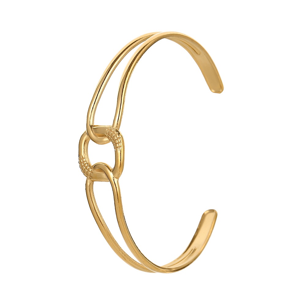 12g Weight Bangle Classification 1 Piece Quantity Daily Occasion Stainless Steel Material Geometric, Eye Pattern Unisex Gender Plating Design Simple Style Style Geometric Eye Stainless Steel Simple Style Bangle 85