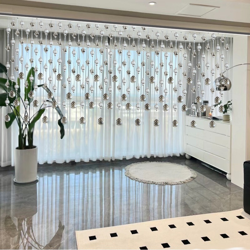 2026 New Model Crystal Bead Curtain for Living Room Partition, Hallway, Entrance Door, Beaded String Curtain, No-Drill Half Curtain 2026 New Model Crystal Bead Curtain for Living Room Partition, Hallway, Entrance Door, Beaded String Curtain, No-Drill Half Curtain