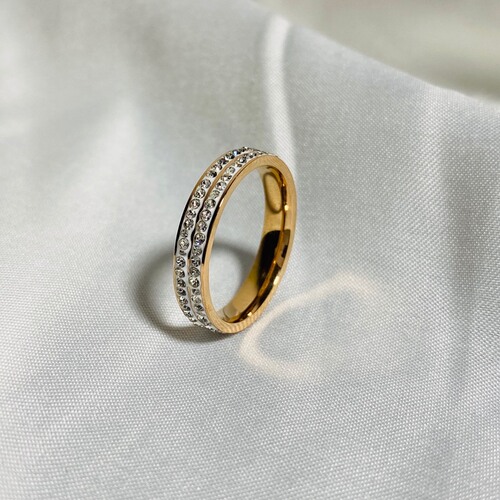Light luxury baby's breath ring women's fashion personality niche exquisite ins trend internet celebrity cold style index finger ring tail ring