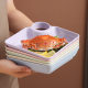 Wheat Straw Dumpling Dip Dish Household Creative Plastic Plate High Color Value Snack Dish with Dip Dish Wholesale