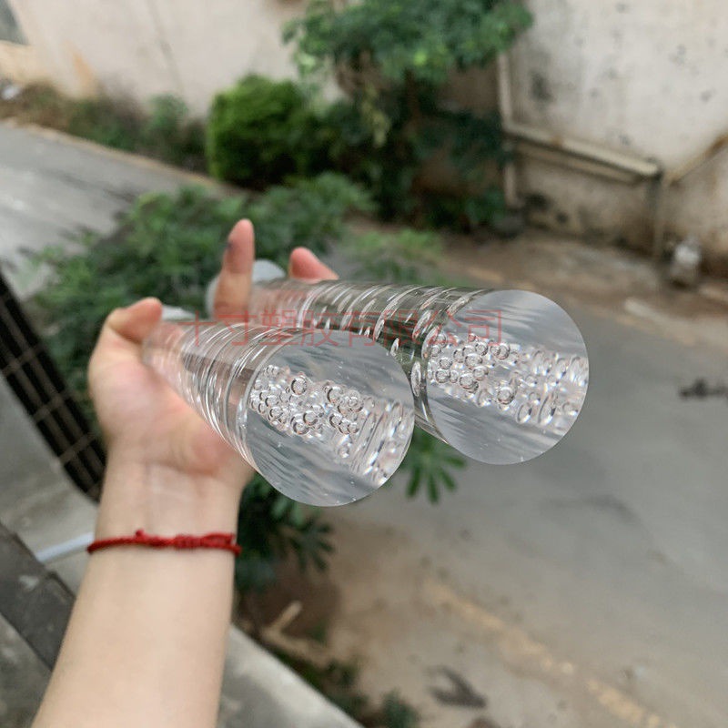 气泡亚克力棒 透明有机玻璃棒 亚克力圆柱气泡螺纹导光条装饰