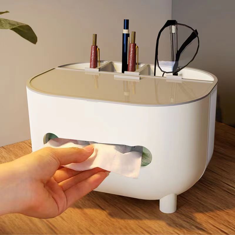 Creativo nórdico luz caja de pañuelos de lujo multifuncional hogar sala de estar Oficina mesa de café caja de pañuelos de almacenamiento de escritorio de control remoto