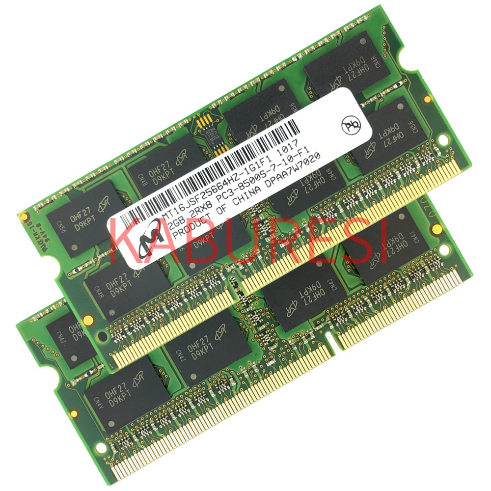 Память для ноутбука (Micron) MT16JSF51264HZ, DDR3 4 ГБ, 1066 МГц (PC3‑8500) SODIMM