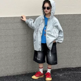 织里童装男童连帽防晒衣2026夏季新款儿童宽松外套中小童休闲衣服