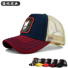 欧美小丑印花棒球帽刺绣鸭舌帽网眼帽个性印花弯檐遮阳帽网帽批发