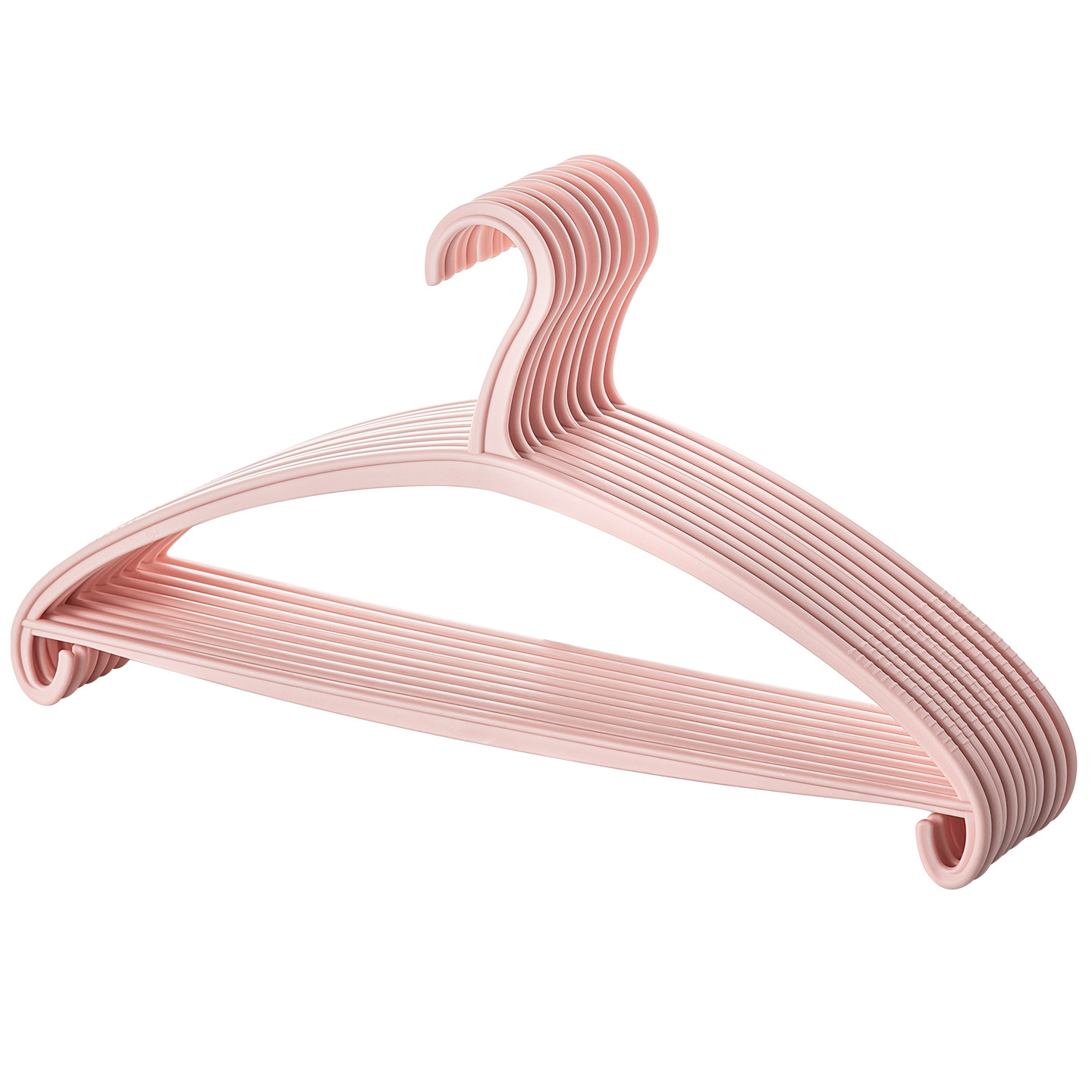 곡선형 옷걸이 핑크