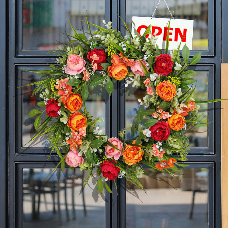 Guirnalda de Primavera de Mini Peonías de Hong Kong Love, Guirnalda Artificial Más Vendida en Amazon, Decoración Colgante para Ventanas, Puertas y Jardines