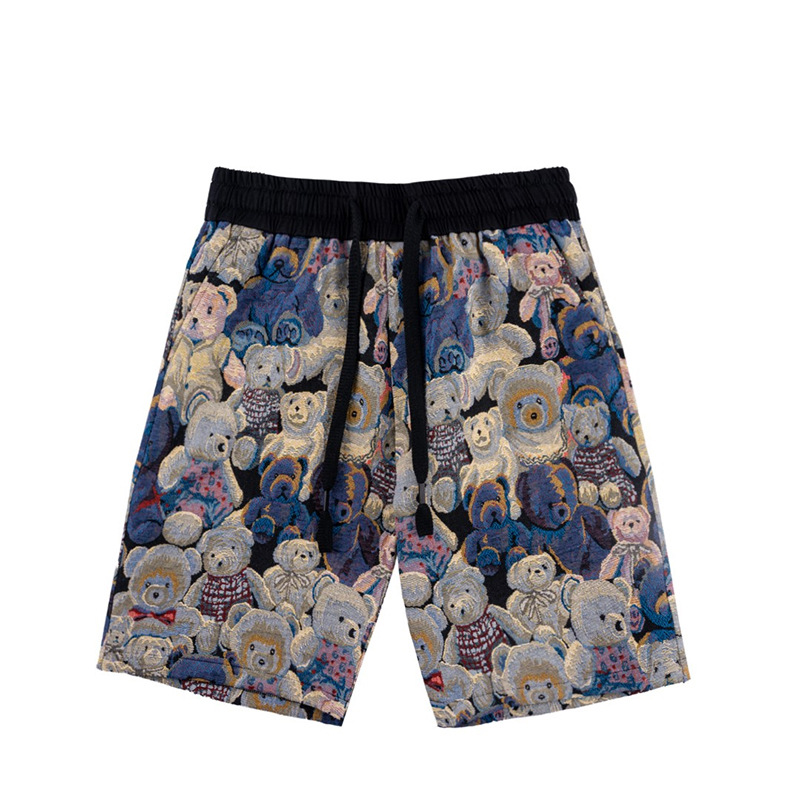 Men's Clothing Men's Summer Thin Printed Bear Loose Beach Shorts Casual Five-Point Pants Fashion Versatile For Formal & Casual_viptrois.com