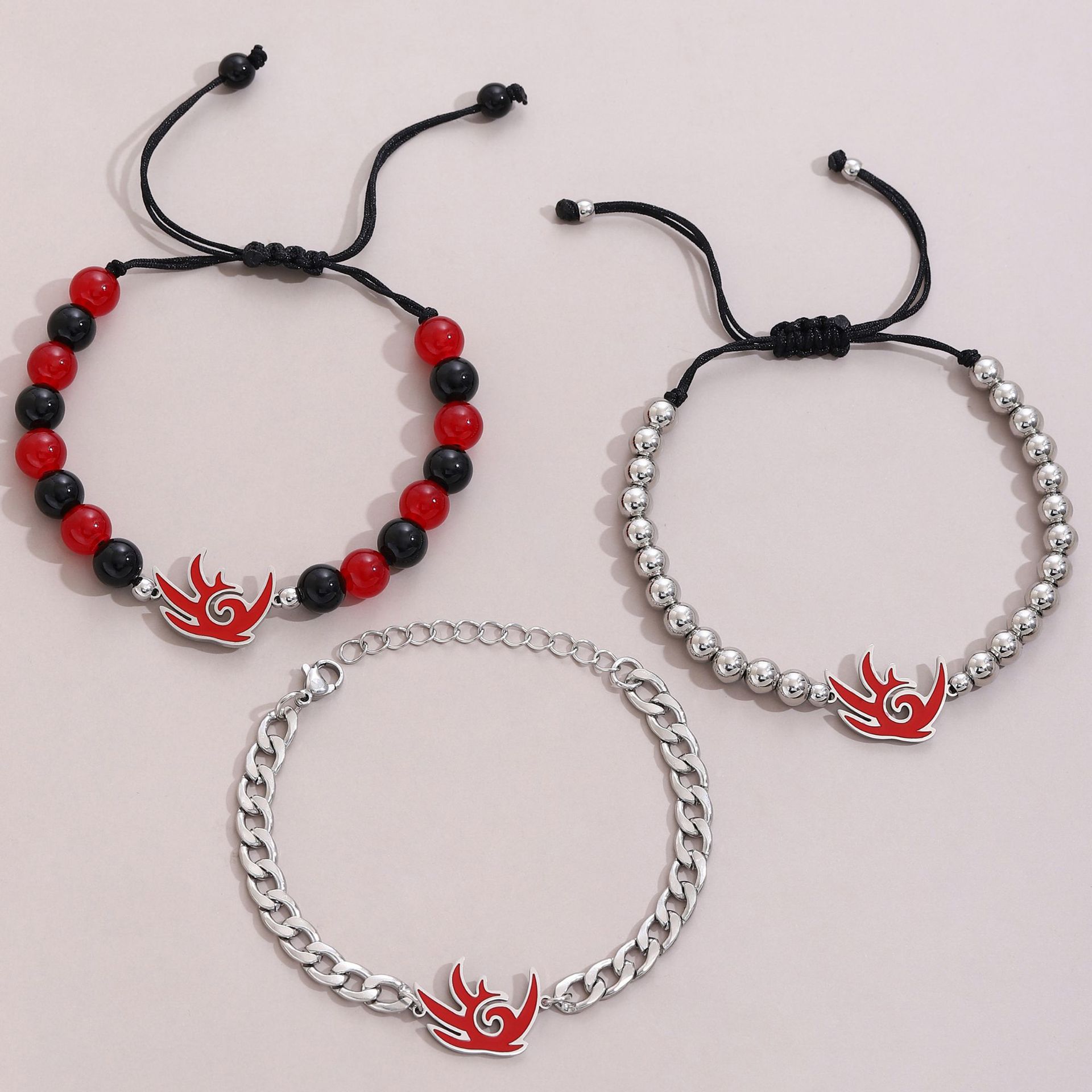 Cross-Border European and American Fashion New Hedgehog Shadow Game Stainless Steel Adjustable Bracelet Men's and Women's Jewelry Wholesale