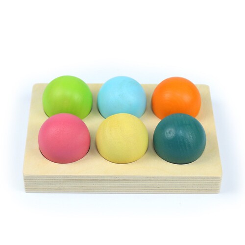 Manufacturer Supply Wooden Arch Bridge Rainbow Block Building Stacking Fun Rainbow Little People Sorting Tray Toy Indoor Decor
