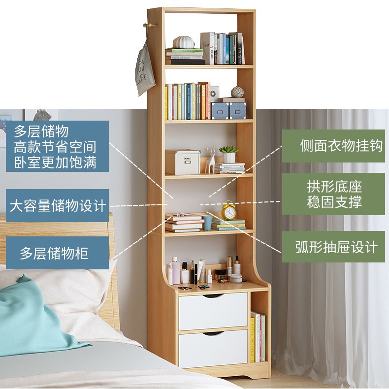 Mesita de noche simple pequeño apartamento dormitorio simple moderno escalera de almacenamiento rack mesita de noche armario de almacenamiento multifuncional