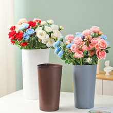 玫瑰花花桶花店插花塑料花瓶摆件客厅百合花鲜花桶醒花桶家用