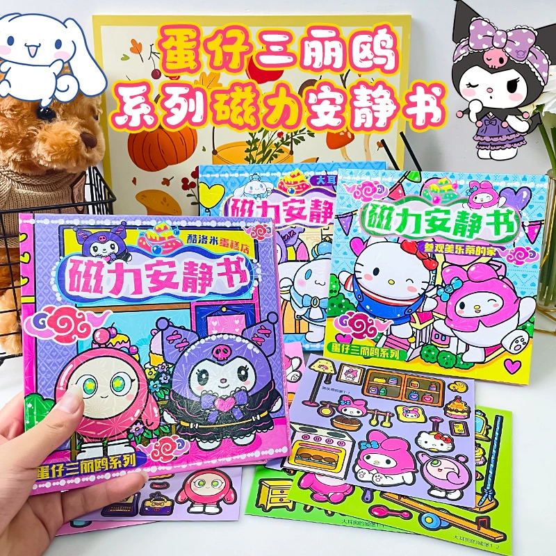 Sanrio, книга с наклейками, мультяшные наклейки, игрушка