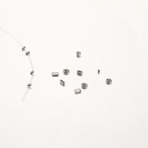 Stainless steel vacuum gold-plated collapsible annealing positioning beads DIY necklace and bracelet titanium steel bead end fixing beads