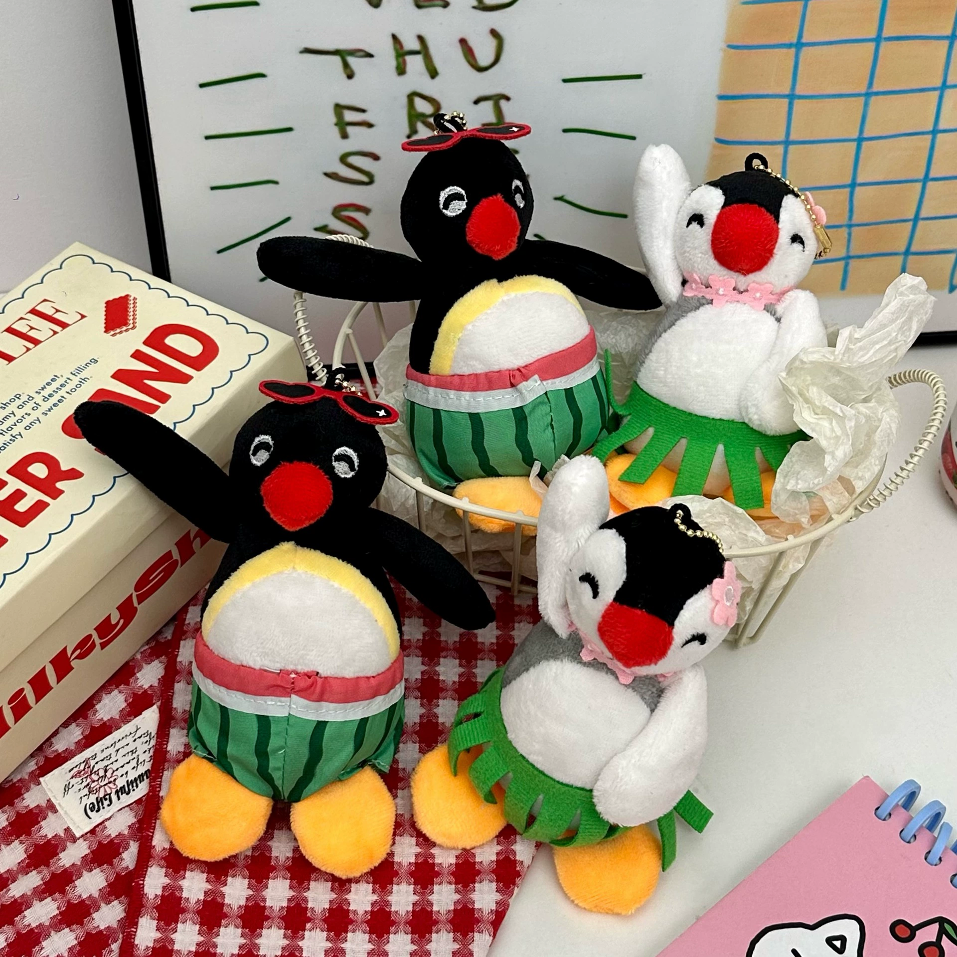 Creative funny plush pendant, appeases doll, keychain, pinguin