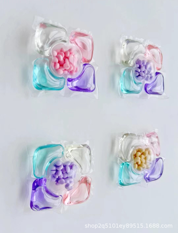 Five-in-One Laundry Detergent Beads for Stain Removal, Scent, Softening, Dust Mite, and Bacteria Elimination - Wholesale Manufacturer - Concentrated Box Packaging