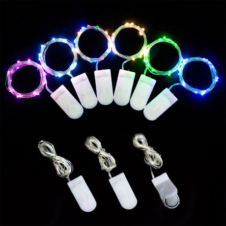 led light string gift box cake decoration button copper wire colored lights Christmas button battery lights flower light string