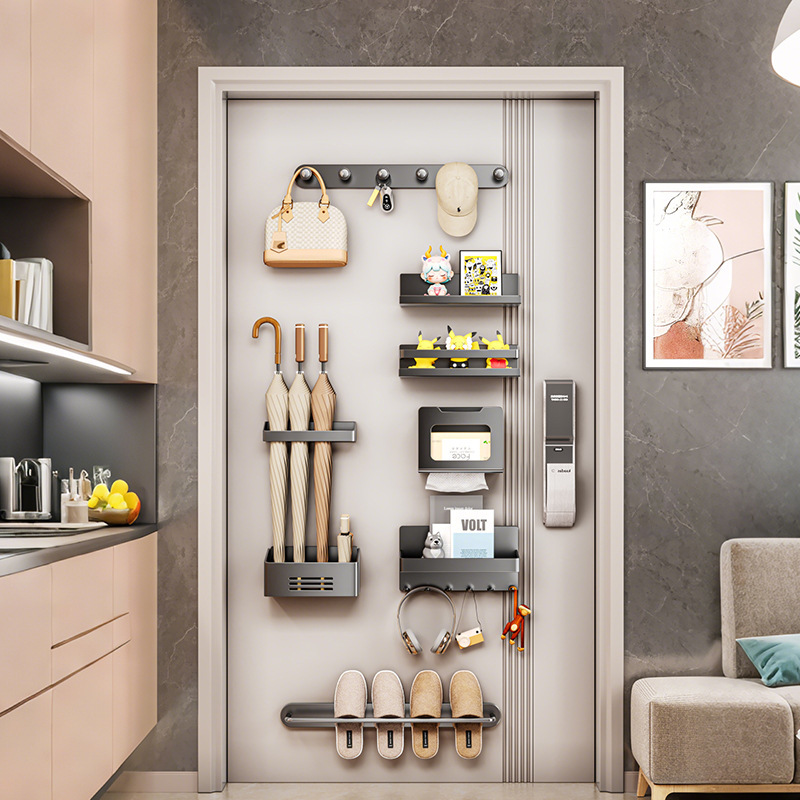 Cross-Border Popular Magnetic Storage Rack for Entryway, Anti-Theft Door, Refrigerator, Wall-Mounted, No-Drill Spice Rack Cross-Border Popular Magnetic Storage Rack for Entryway, Anti-Theft Door, Refrigerator, Wall-Mounted, No-Drill Spice Rack