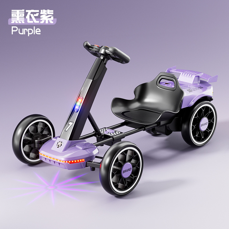 Nuevos niños transfronterizos instalación gratuita karts de cuatro ruedas para personas, control remoto portátil eléctrico para niños plegable