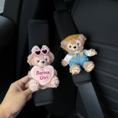 Pad Anti-Strangling Neck Protector for – Seat belt shoulder pad - sweet-pink-heart-shaped-sweet-fei-light-blue-pants-2-black-shoulder-pads