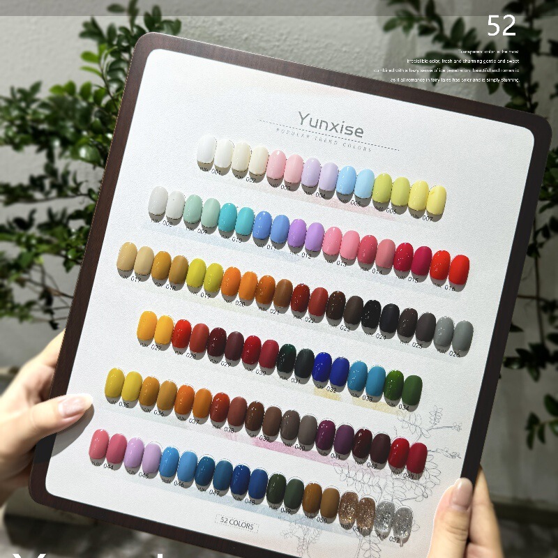 Mingyi 52 Color Nail Polish Glue Nail Art Shop suit Glue High-end Solid Color Nail Polish White in Autumn and Winter